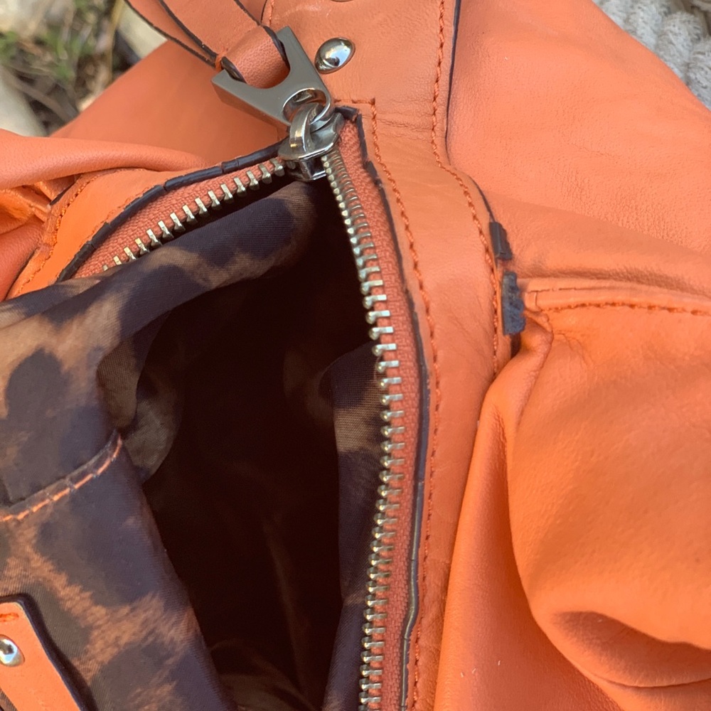 b. makowsky Coral Leather Hobo with Stud and Buckle Details - Picture 9 of 14